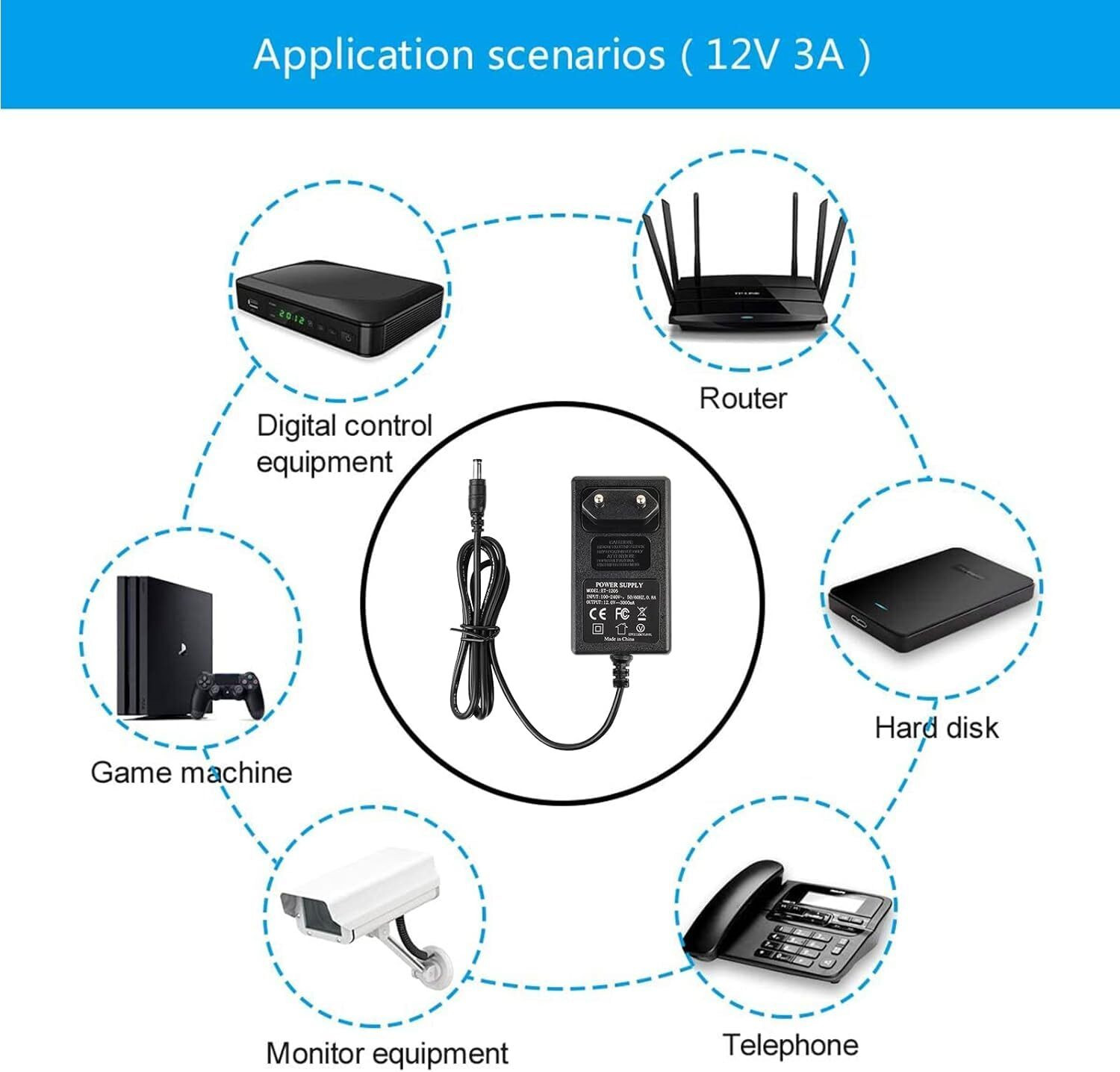 Image of Calldrishe 21V Power Supply Adapter Battery Charger For Power Tools Household Electronic Lithium Solar Battery