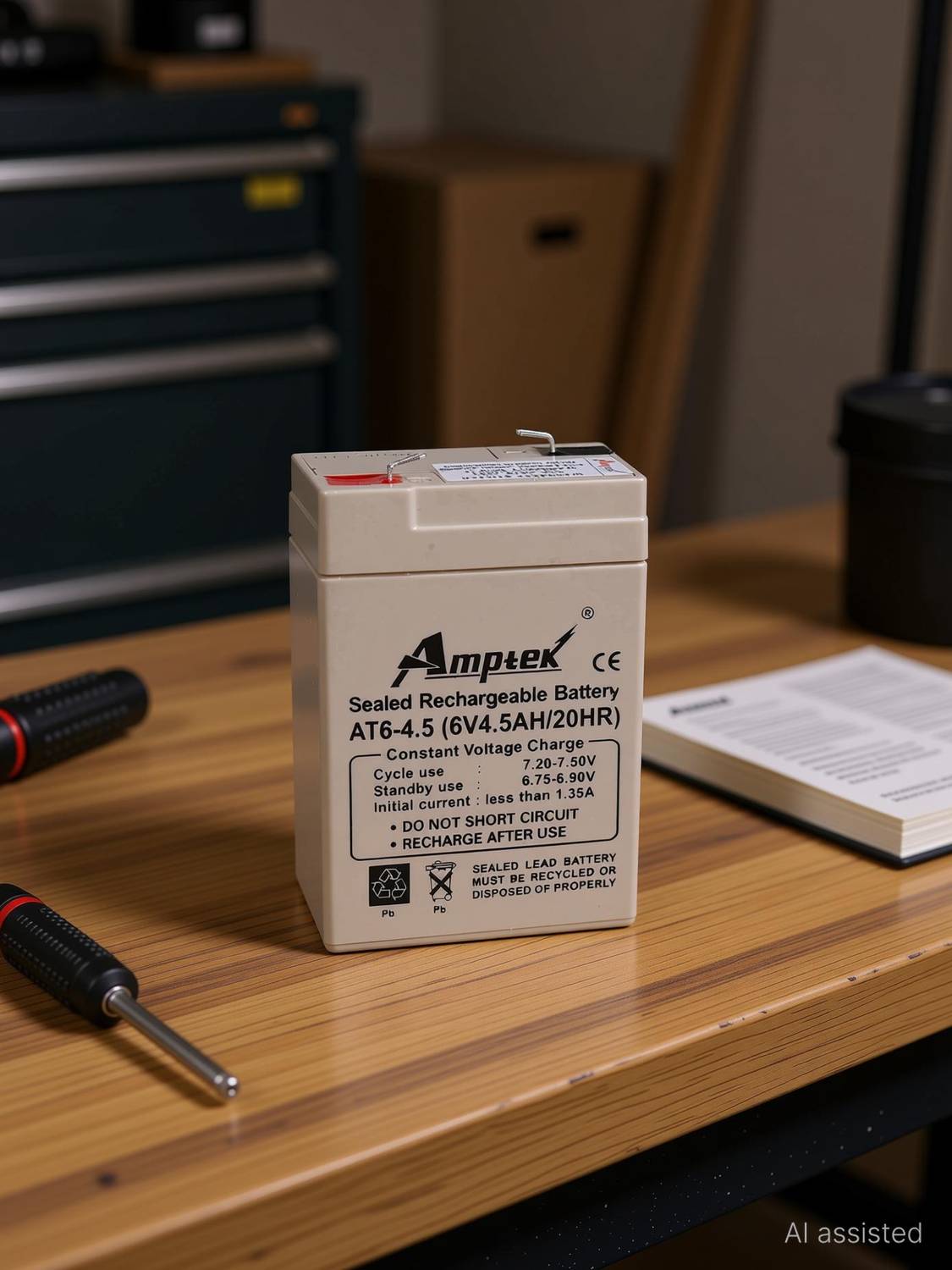 AMPTEK 6vt 4.5 ah battery AGM Solar Battery