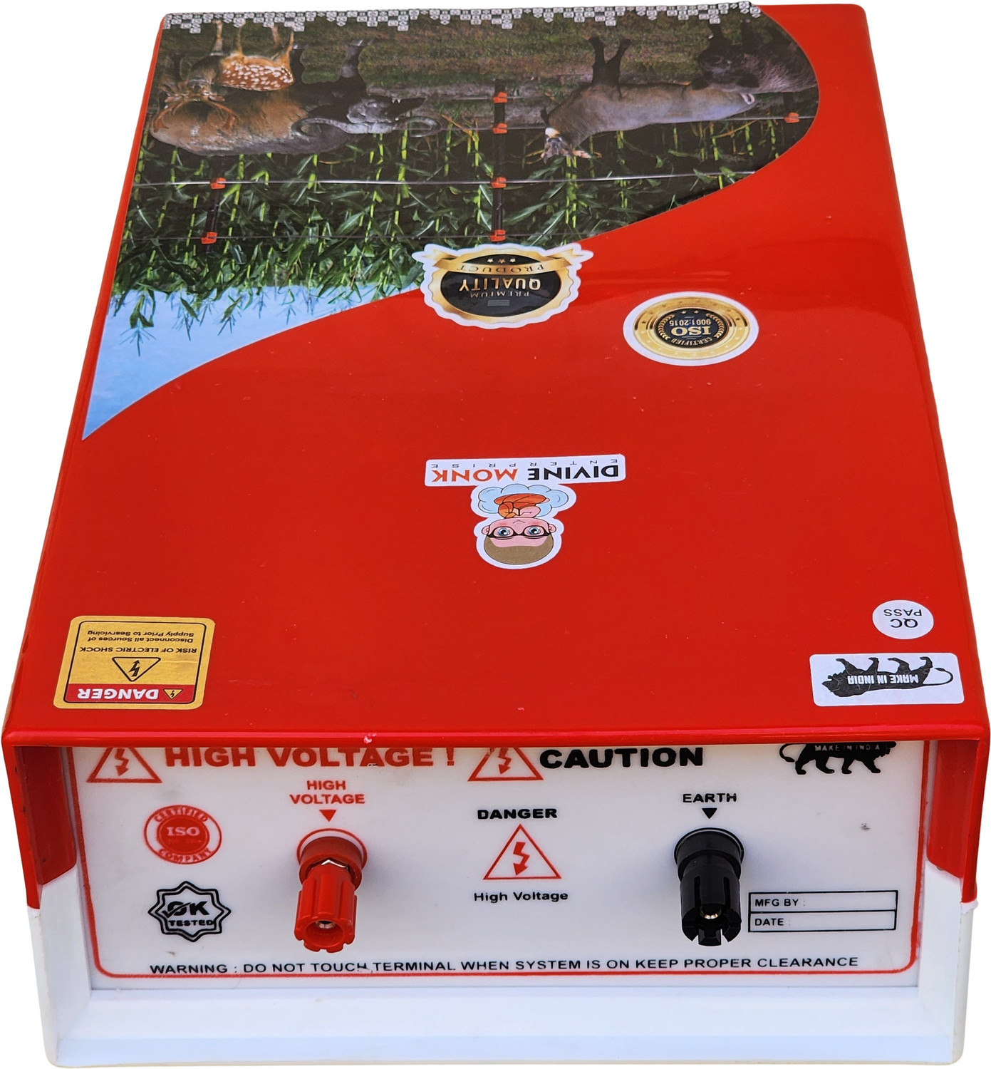 Image of DIVINEMONK zatka machine dc high power 60acre 120 bigha with battery clip MPPT Solar Charge Controller