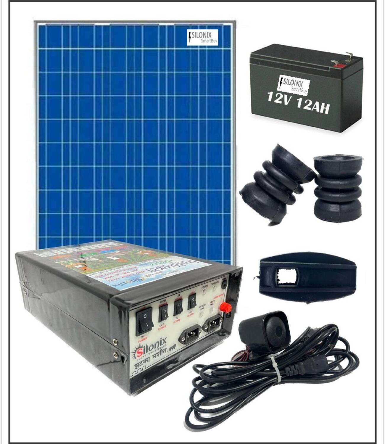SILONIX SMARTBUY Zatka Machine Combo for Agriculture Farms with 12V12ah Battery & SolarPanel MPPT Solar Charge Controller