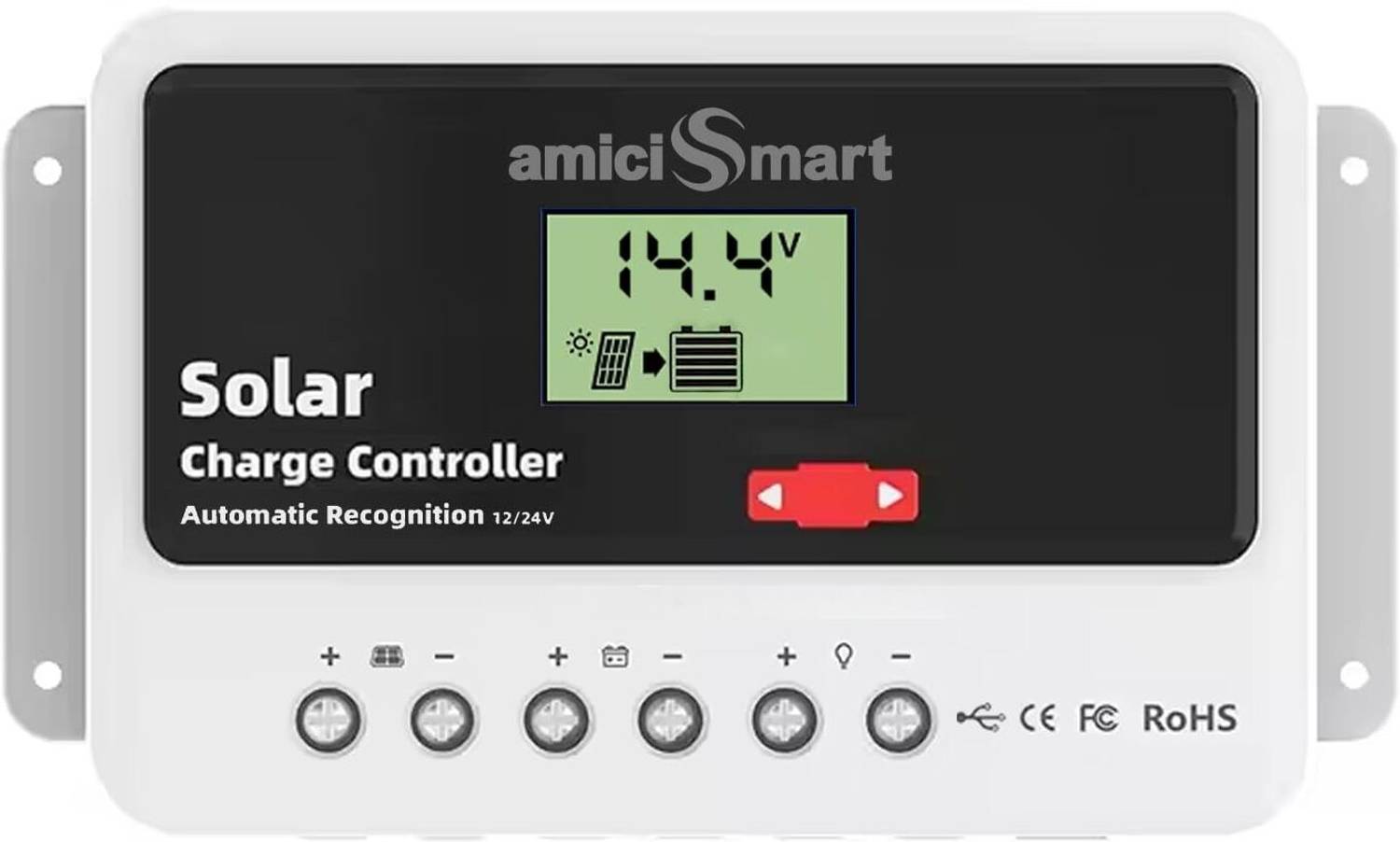 Solar Charge Controller 20A, 12V/24V Intelligent Battery Regulator for Lead Acid PWM Solar Charge Controller - Image 1