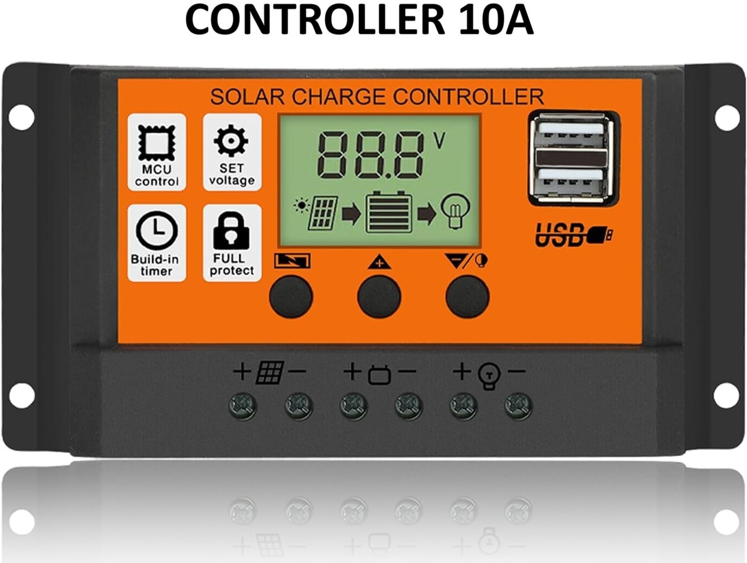 Image of KH 10 A Solar Charge Controller 12V / 24V Solar Panel Charge Intelligent Regulator PWM Solar Charge Controller