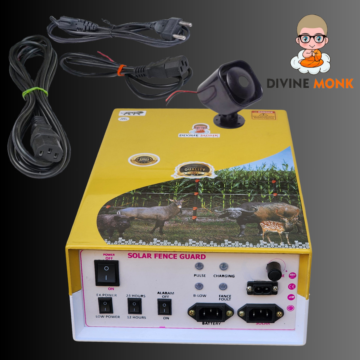 Image of DIVINEMONK zatka machine acdc for farm solar fence guard 90 acre area covered MPPT Solar Charge Controller