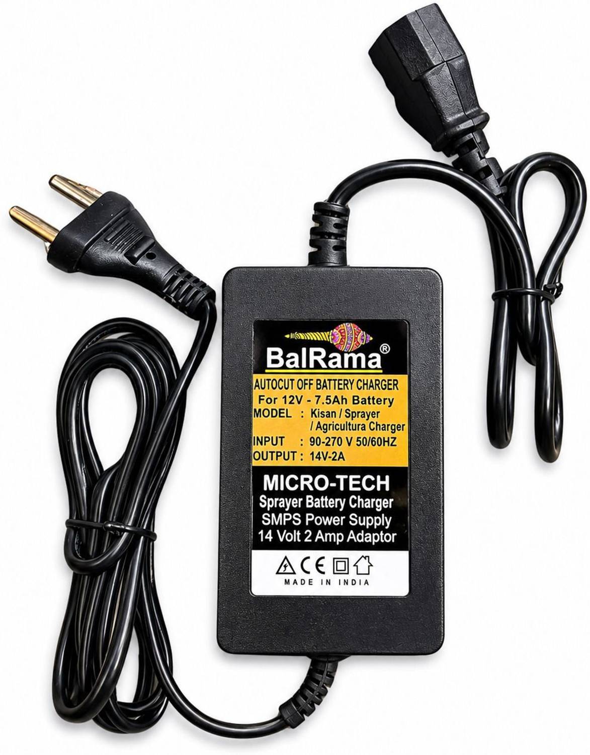 Microtech 12 volt 1.7amp Agriculture Spray pump charger 20 WAdapter (Power Cord Included) Worldwide Adaptor