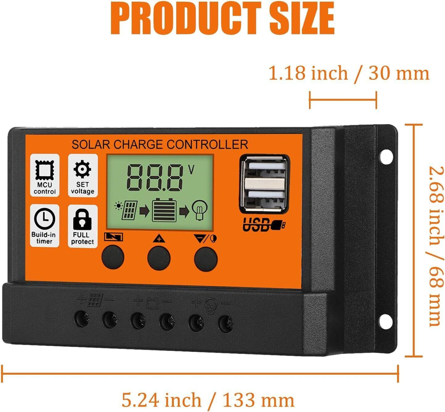 Image of KH 10 A Solar Charge Controller 12V / 24V Solar Panel Charge Intelligent Regulator PWM Solar Charge Controller