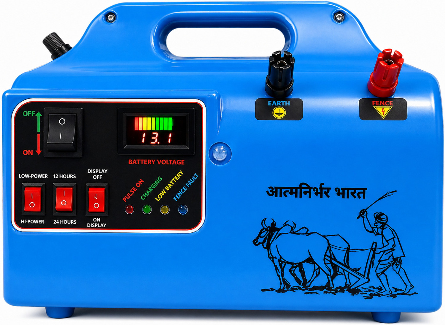 Image of Divine Innovation (DI - 35) Double Power Solar Fence Energizer (0-50 Acre) (0-150 Bigha) PWM Solar Charge Controller