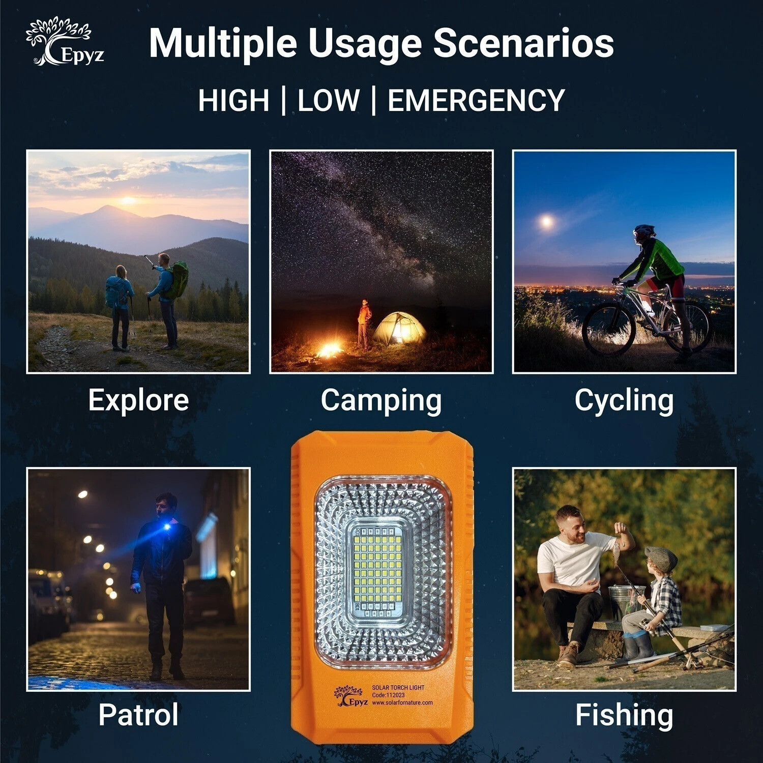 Image of Epyz Solar Lamp for Home Outdoor Indoor Garden Emergency Camping Torch Light 56LED Solar Light Set