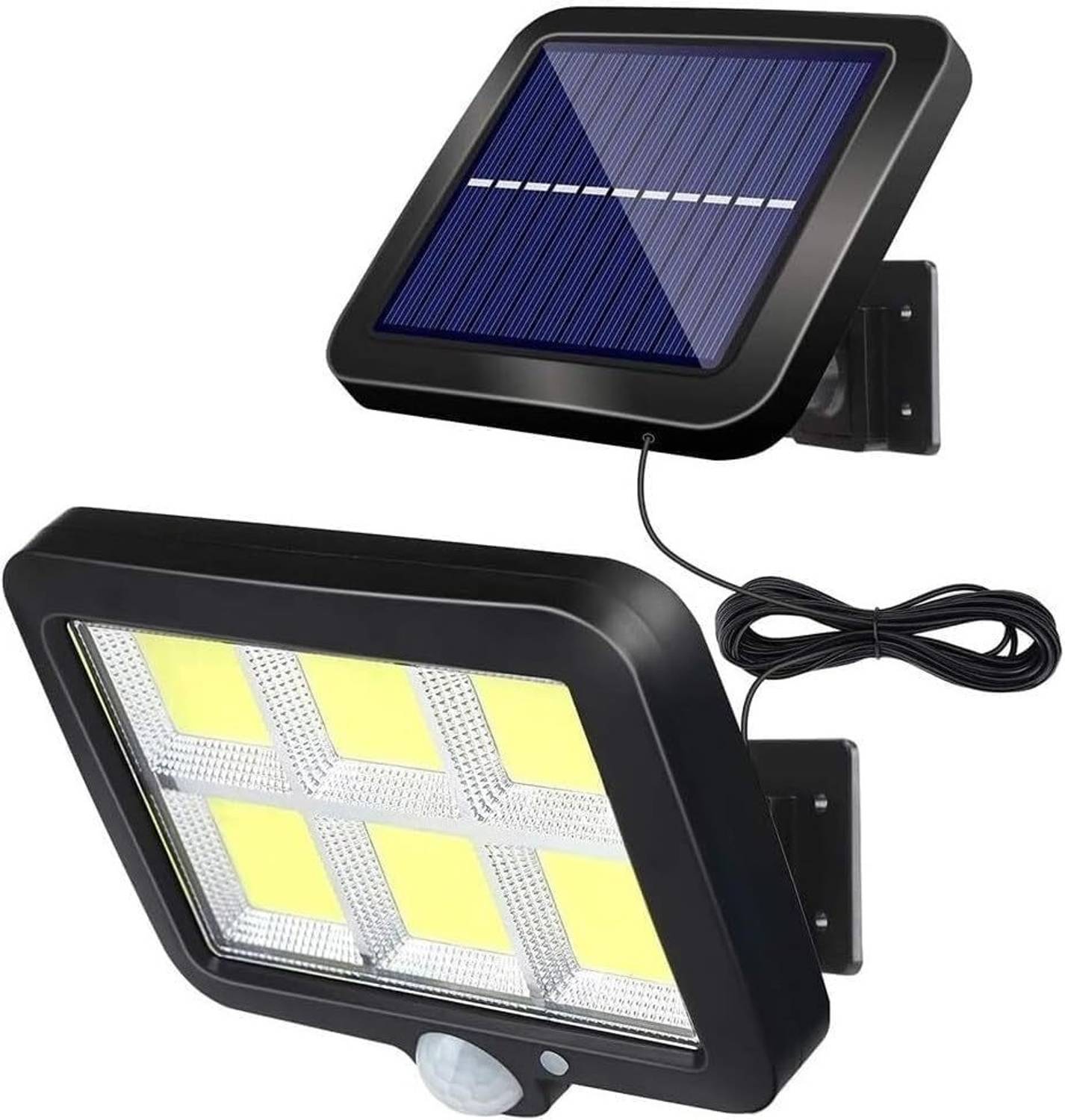 TRINETRAHUB Solar Sensor Wall Light - LED Bright Outdoor Solar Lights with Motion Sensor 4 Solar Light Set