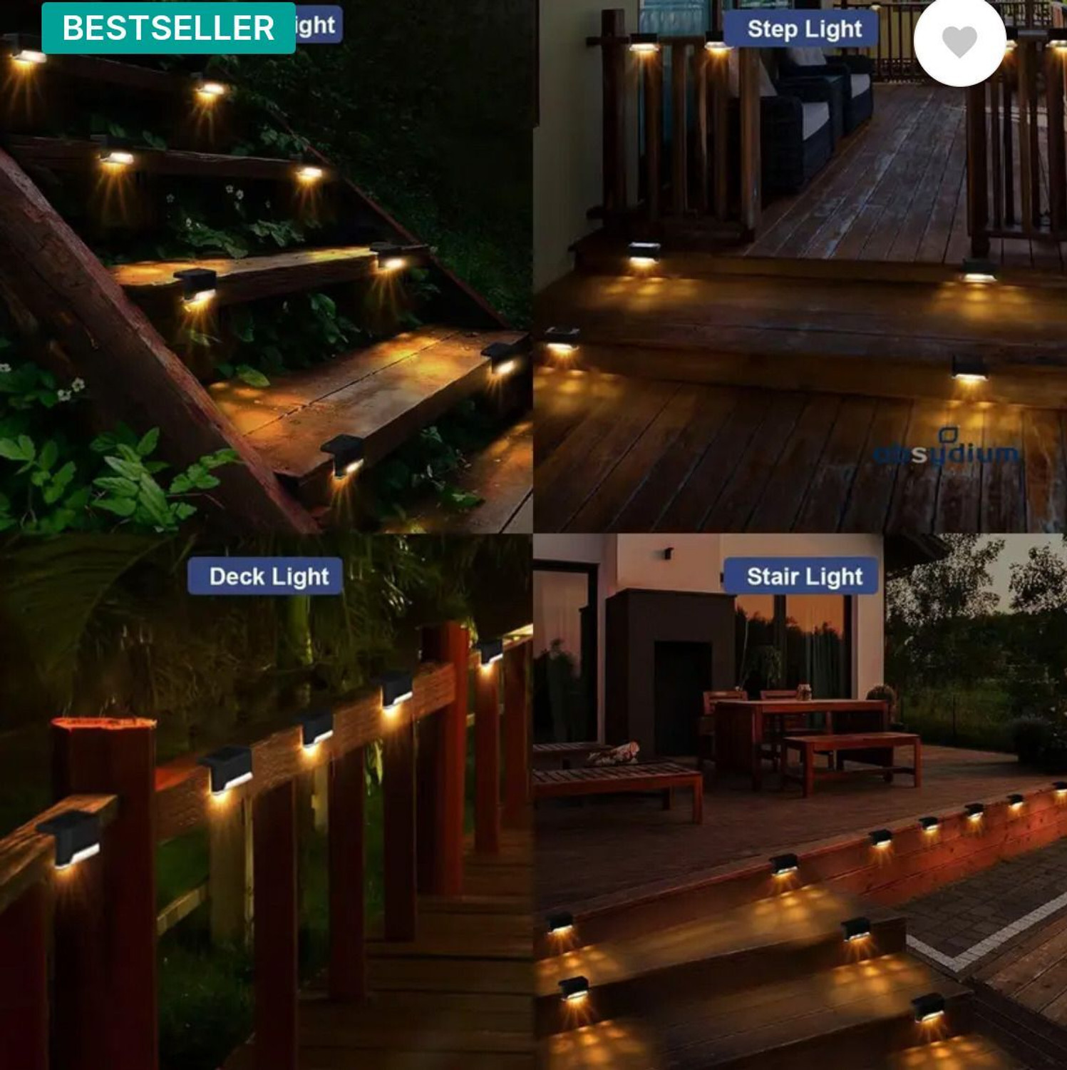 Image of NAFCO Zrl2 Solar Light Set (Wall Mounted Pack of 8)