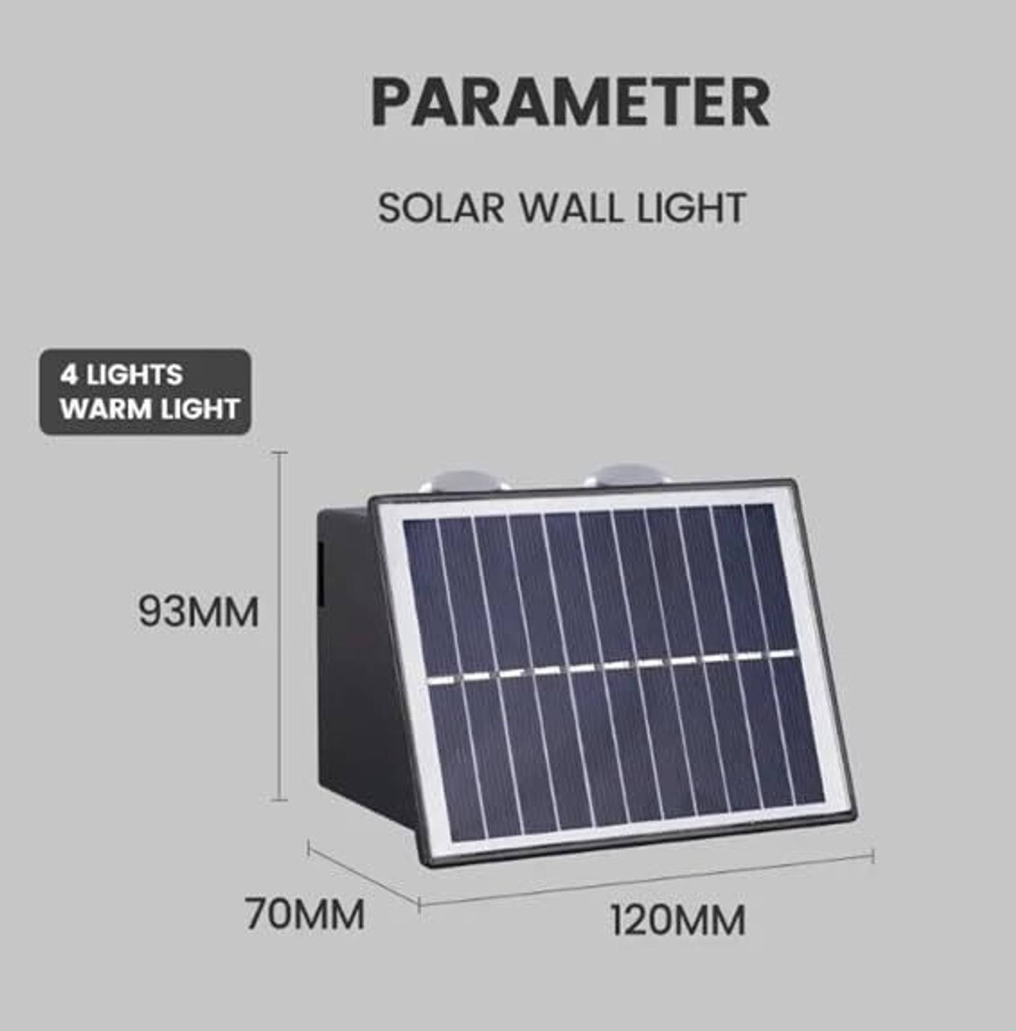 KH Solar Outdoor Wall Lights 4 LED - Image 3