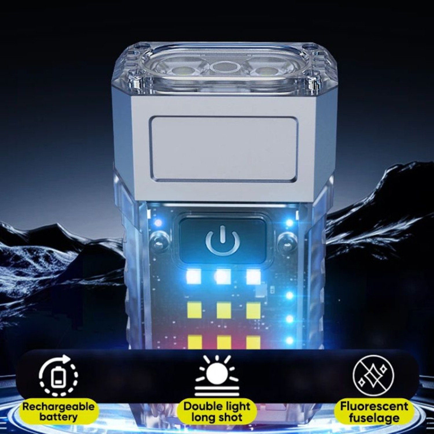 Image of Gitesh Multifunctional Mini Work Light Rotation Headlight Solar Light Set