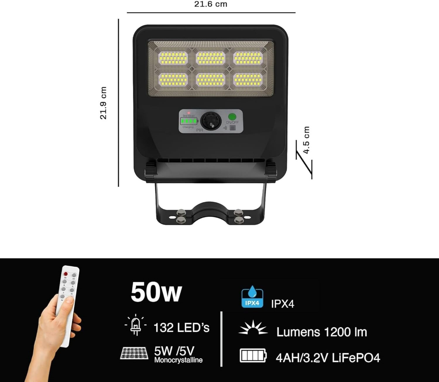 Image of LUPPRA Outdoor Solar Fence & Step Lights - Energy Saving, Warm White (Set of 4) Solar Light Set