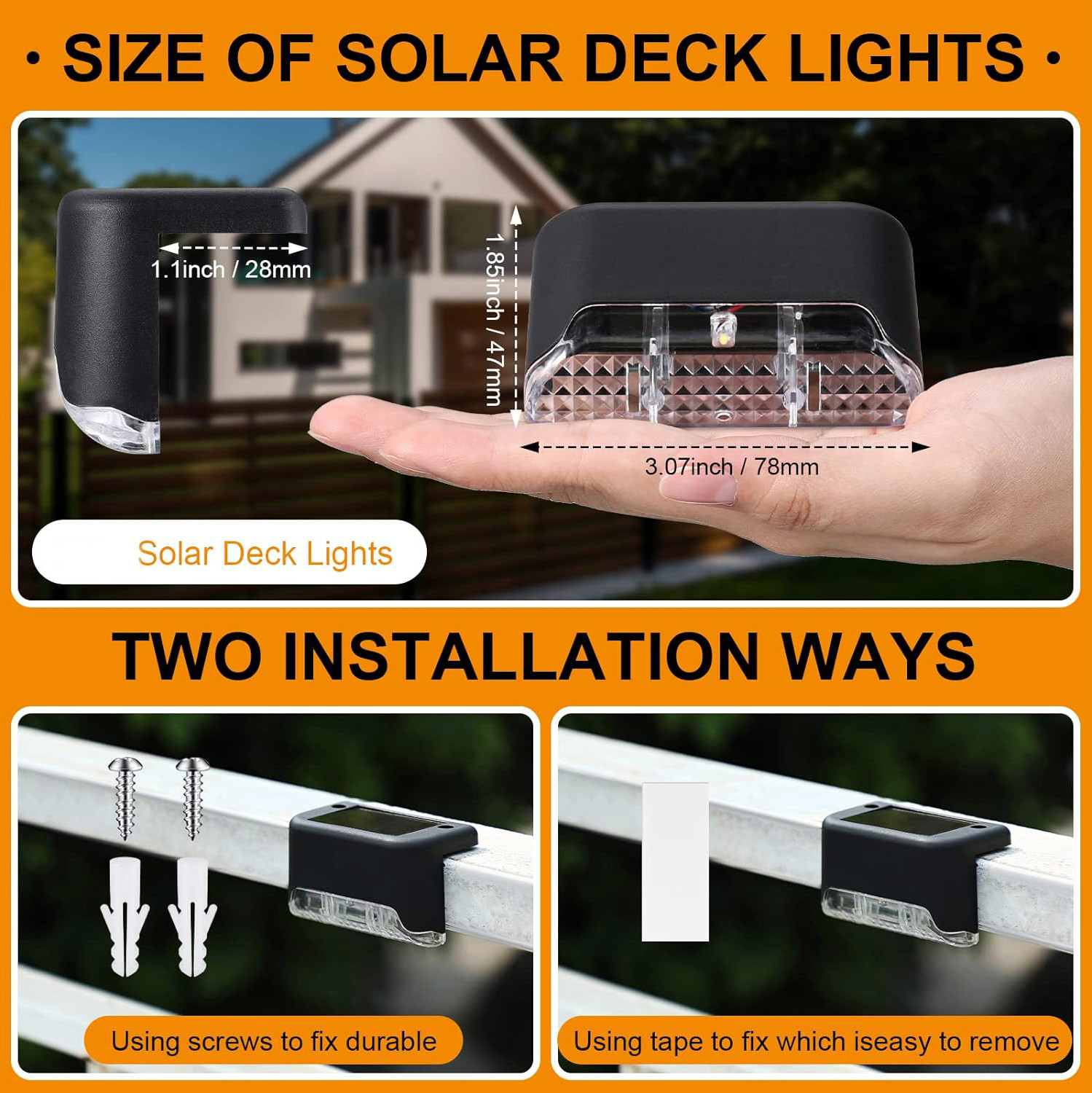 Image of VARNITYA Waterproof Solar LED Lights for Outdoor Home Wall Gate Decorative Garden Lamp Solar Light Set