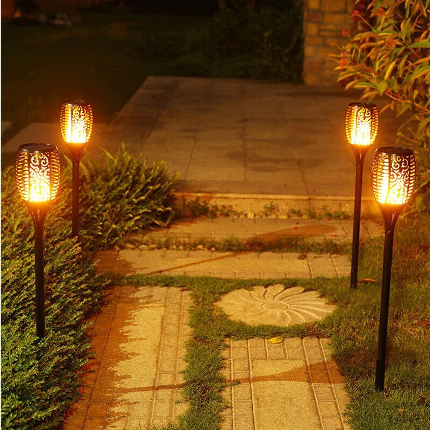Image of Epyz Solar Light Outdoor 96LED Flickering Flame Decorative Lamp Waterproof for Garden Solar Light Set