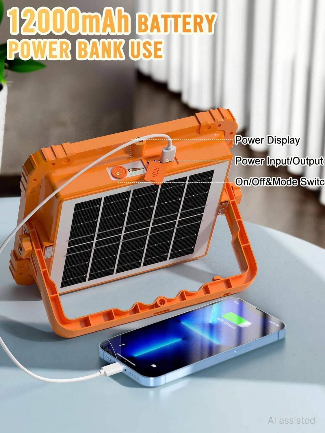 TECHEL PZT20 Solar and USB Charging Lamp - Image 3