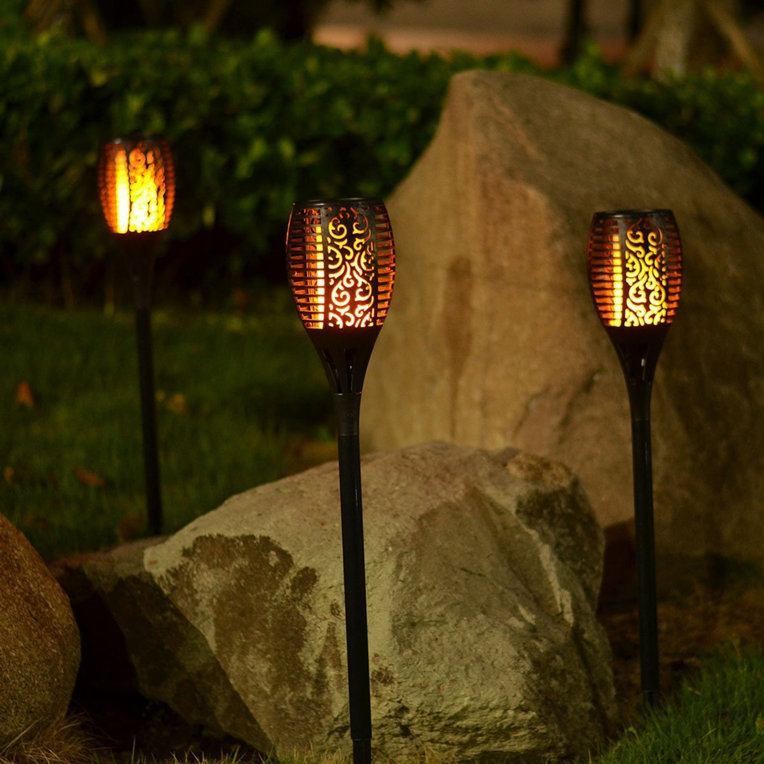 Image of Epyz Solar Light Outdoor 96LED Flickering Flame Decorative Lamp Waterproof for Garden Solar Light Set