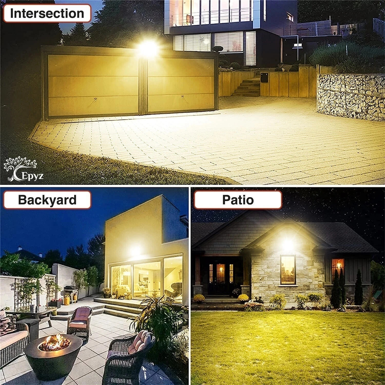 Image of Epyz 30W Solar Flood Light Outdoor Led Waterproof Lamp [ Warm Yellow,114LED ] Solar Light Set (Wall Mounted Pack of 1)