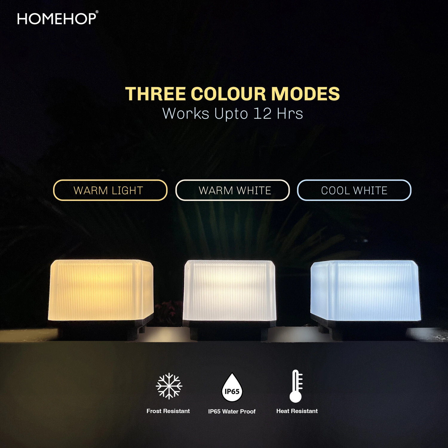 Image of Homehop Solar 18W LED Outdoor Lights Automatic Waterproof Gate Wall Lamp for Home Garden Solar Light Set