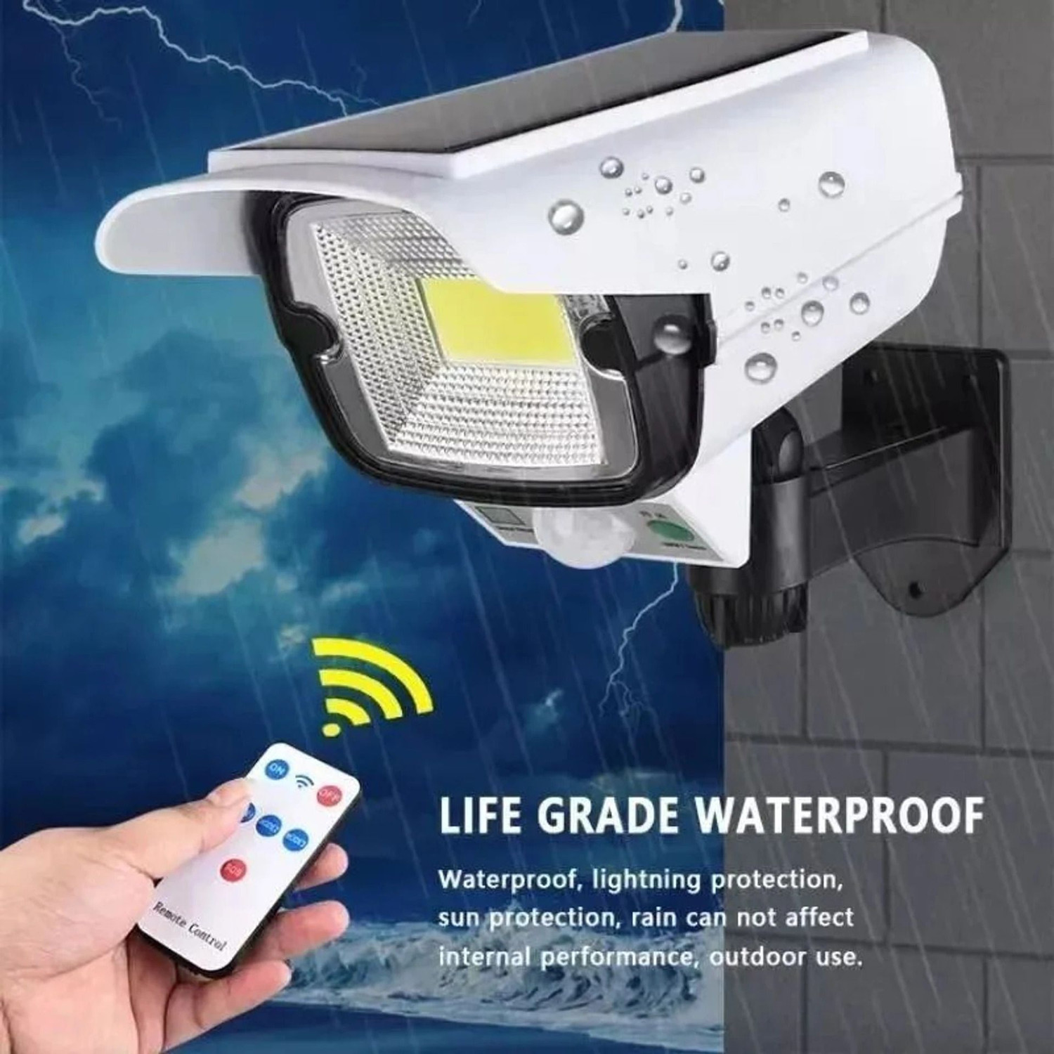 Image of QXORE Motion Sensor Lamp Security Motion Sensor Solar Light For Home,Garden Solar Light Set