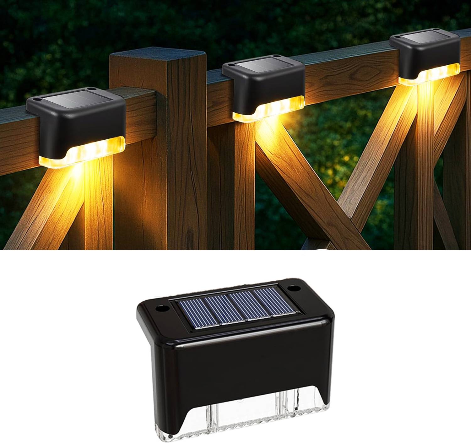 BRITSPEAR Solar Light for Outdoor Garden Waterproof Home Wall Lights, Solar Lamp for Stair Solar Light Set