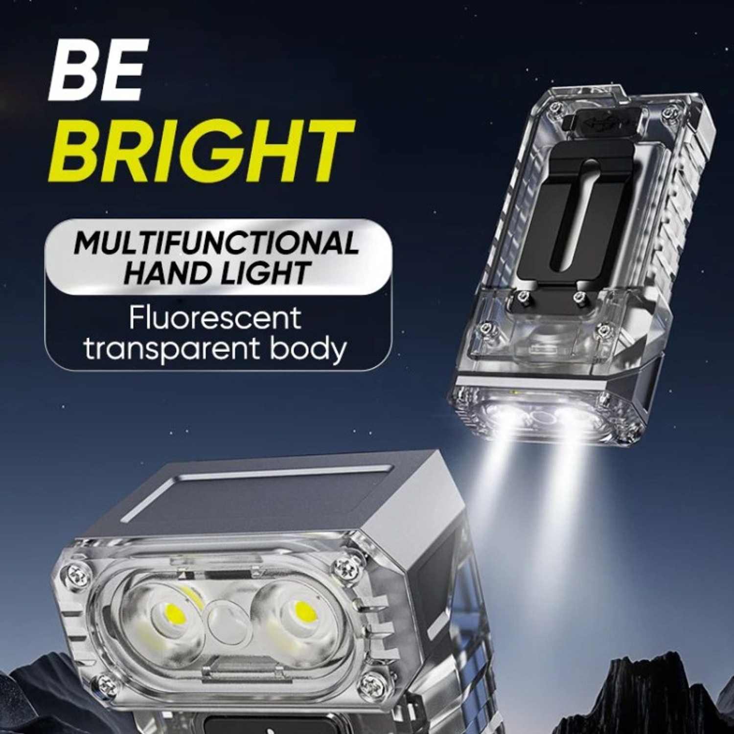Image of Gitesh Multifunctional Mini Work Light Rotation Headlight Solar Light Set
