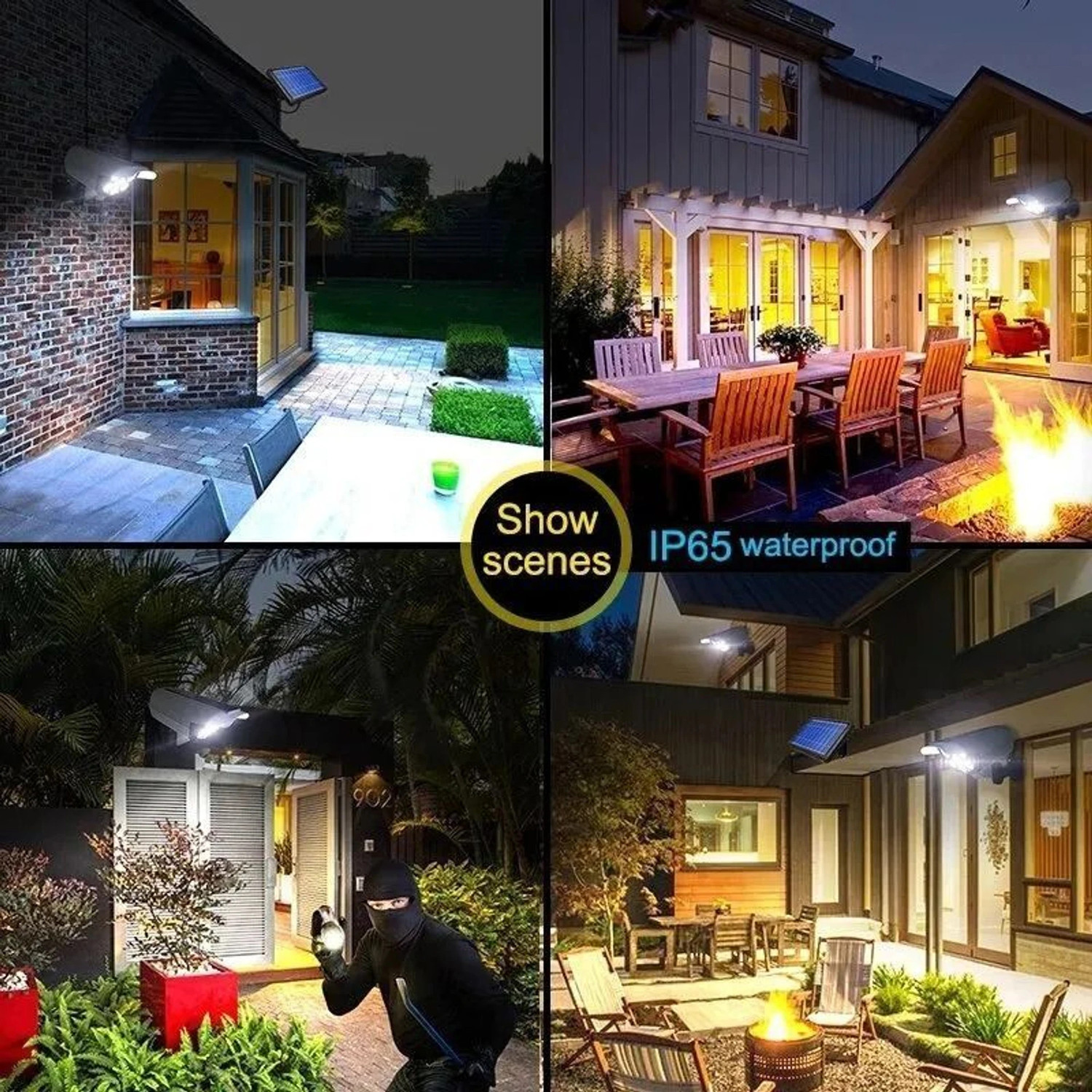 Image of QXORE Motion Sensor Lamp Security Motion Sensor Solar Light For Home,Garden Solar Light Set