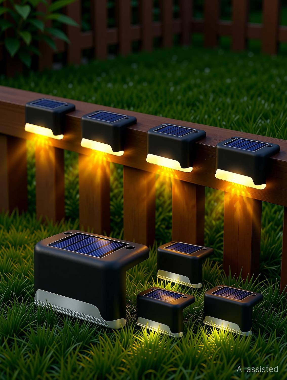 BRITSPEAR BRITSPEAR Solar Light Outdoor Garden lamp Home Stair Step Lights Blacony Solar Light Set