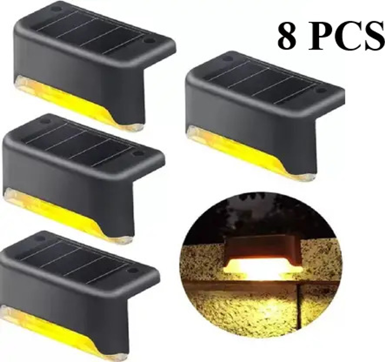 Image of SPARKPLUG '\Night Outdoor Step Deck solar lights Auto On /Off Solar Light Set