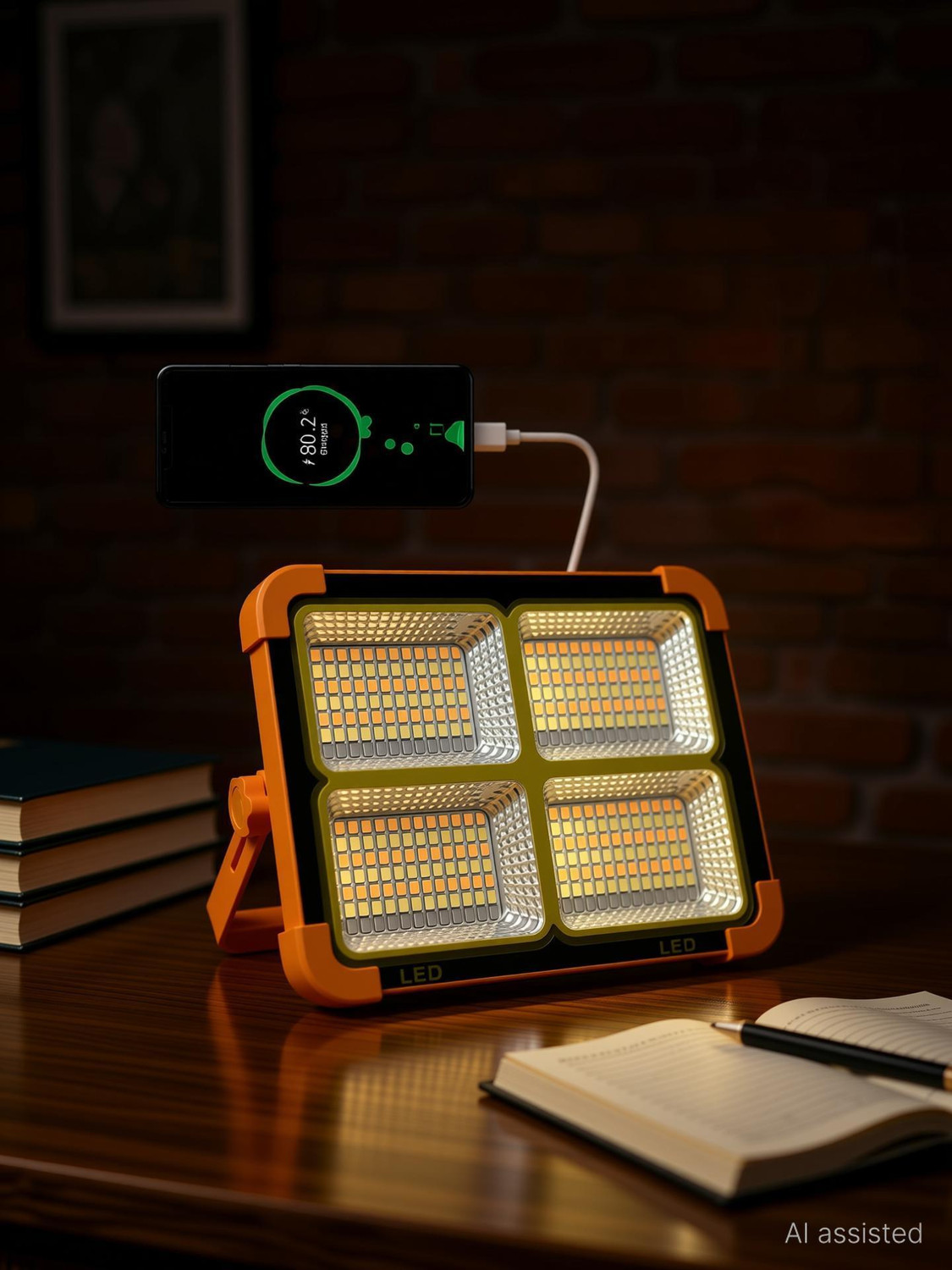 Image of Homehop Solar Emergency led Waterproof Lamp for Home Outdoor Indoor Solar Light Set
