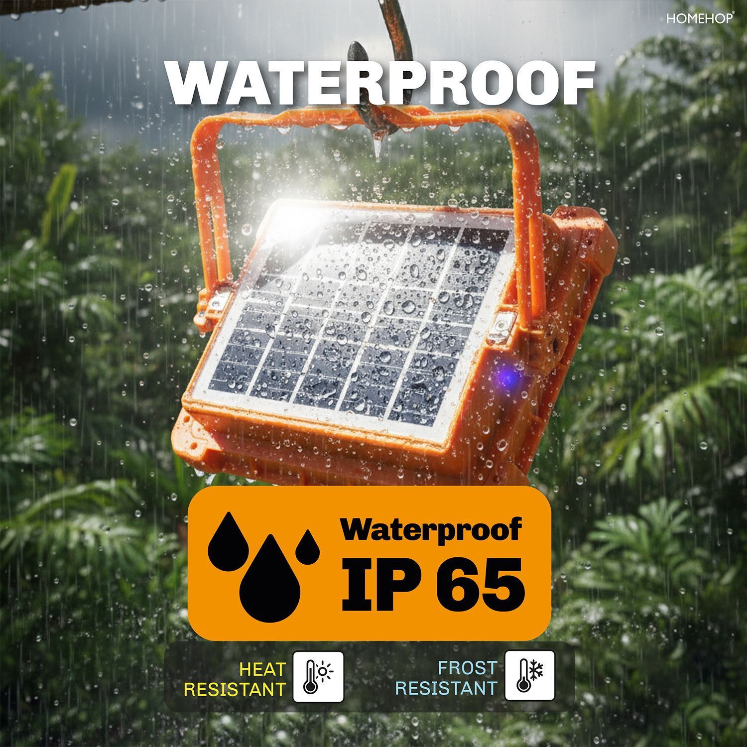 Image of Homehop Solar Emergency Portable Flood Lamp for Home, Garden, Camping and Indoor Use 12 hrs Flood Lamp Emergency Light