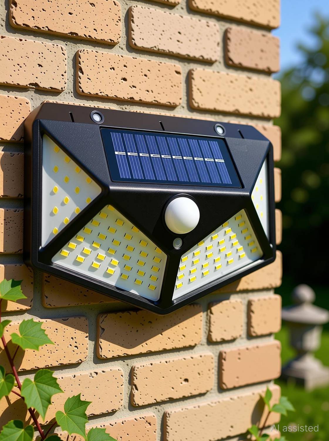 ABHINANDAN LED Bright Outdoor Solar Lights with Motion Sensor Solar Powered Wireless Solar Light Set