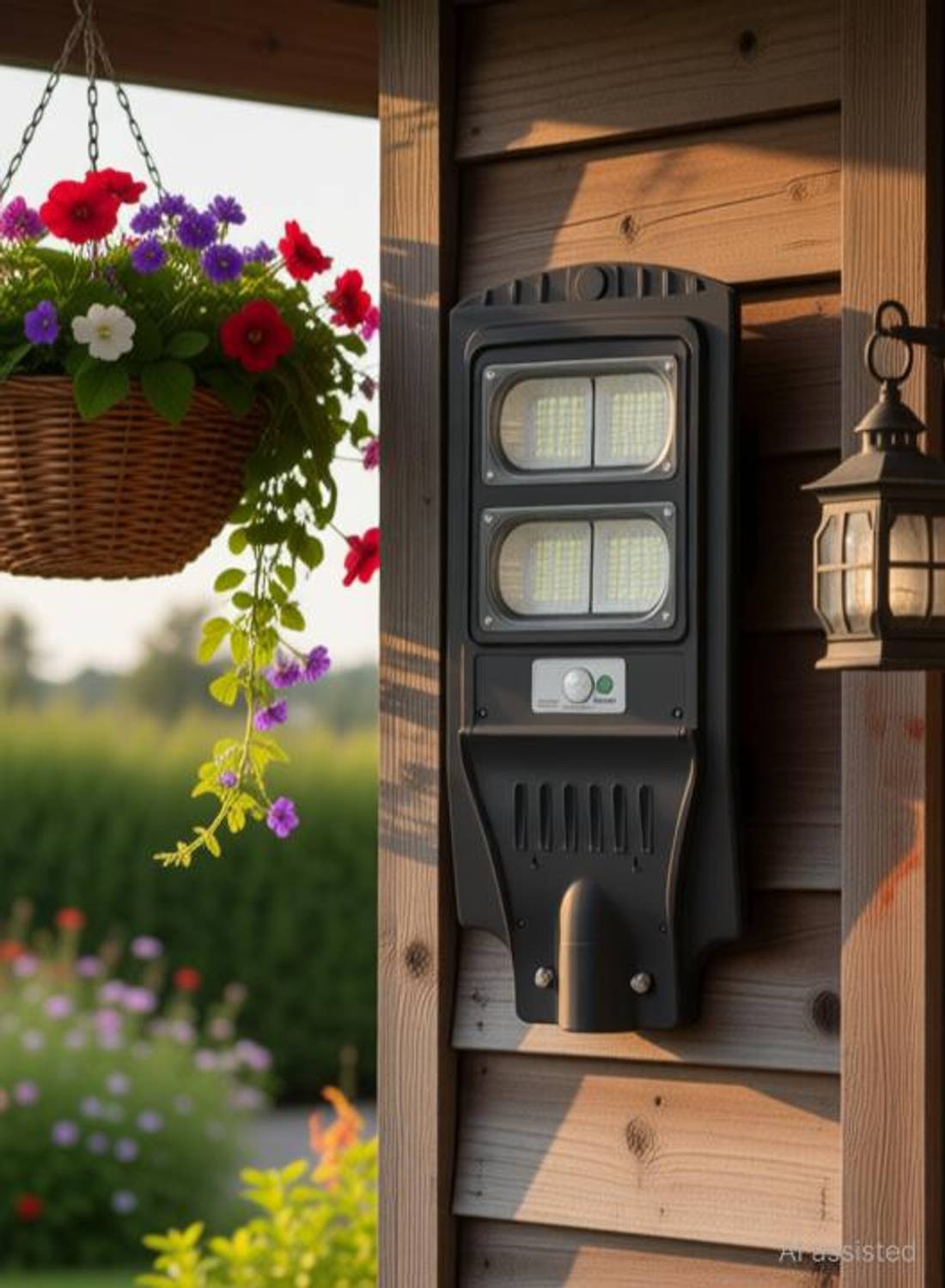 CUBE led 80w solar garden lamps IP65 motion sensor outdoor integrated led Solar Light Set