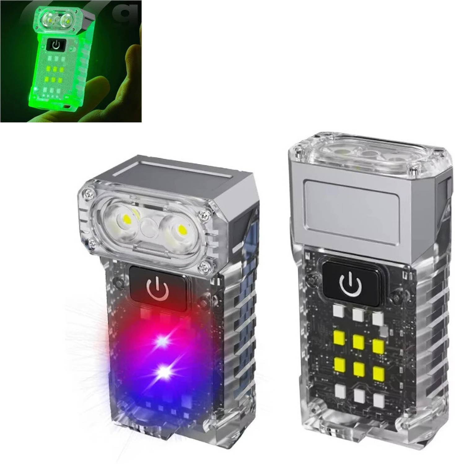 Gokich Multifunctional Mini Work Light Rotation Headlight Solar Light