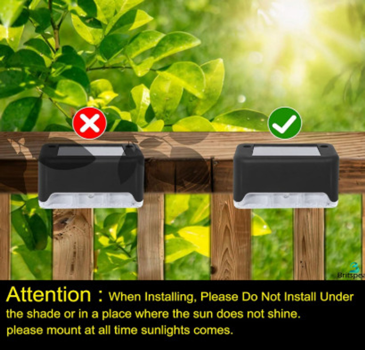 Image of SPARKPLUG '\Night Outdoor Step Deck solar lights Auto On /Off Solar Light Set