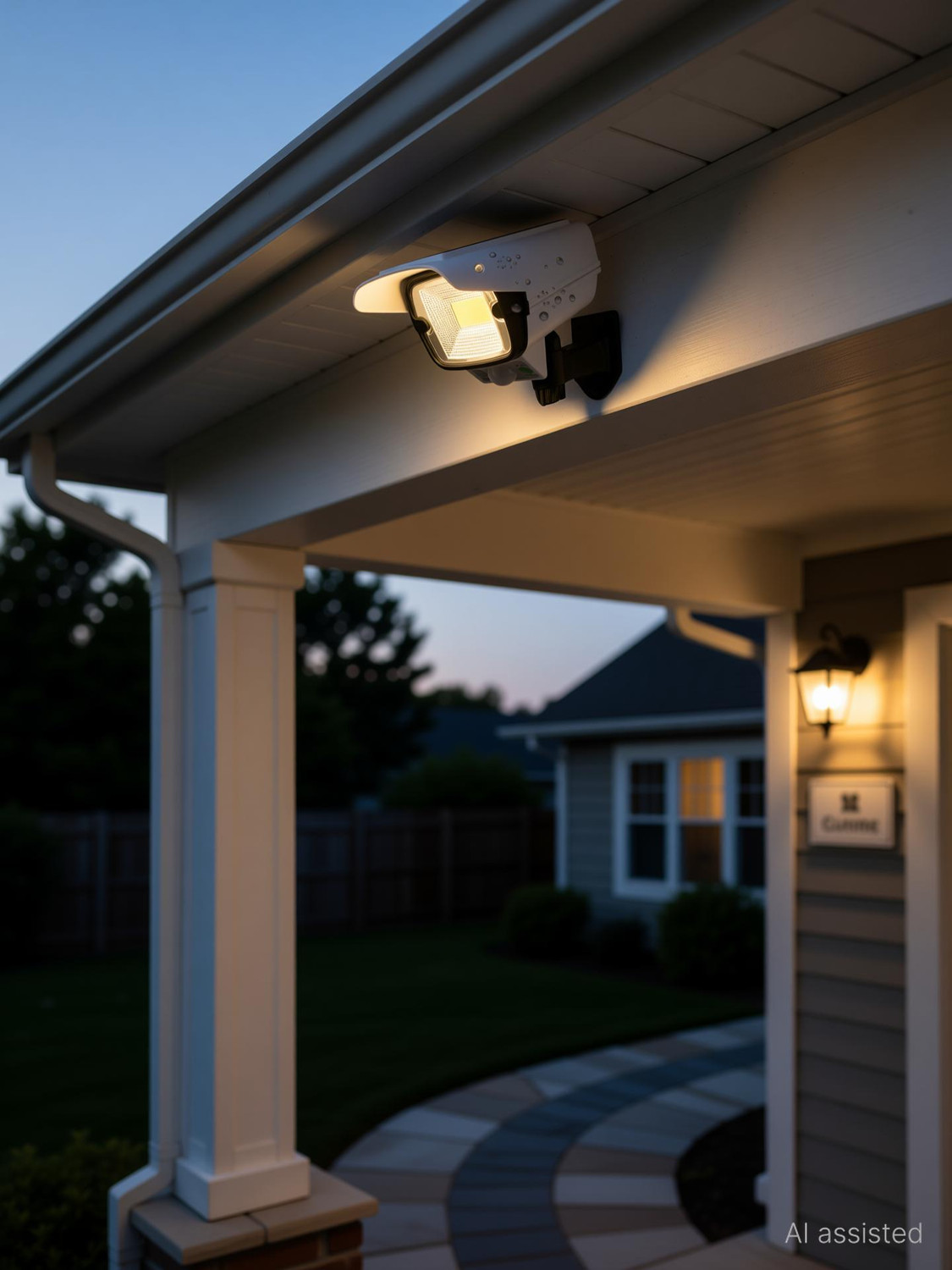 Image of QXORE Motion Sensor Lamp Security Motion Sensor Solar Light For Home,Garden Solar Light Set