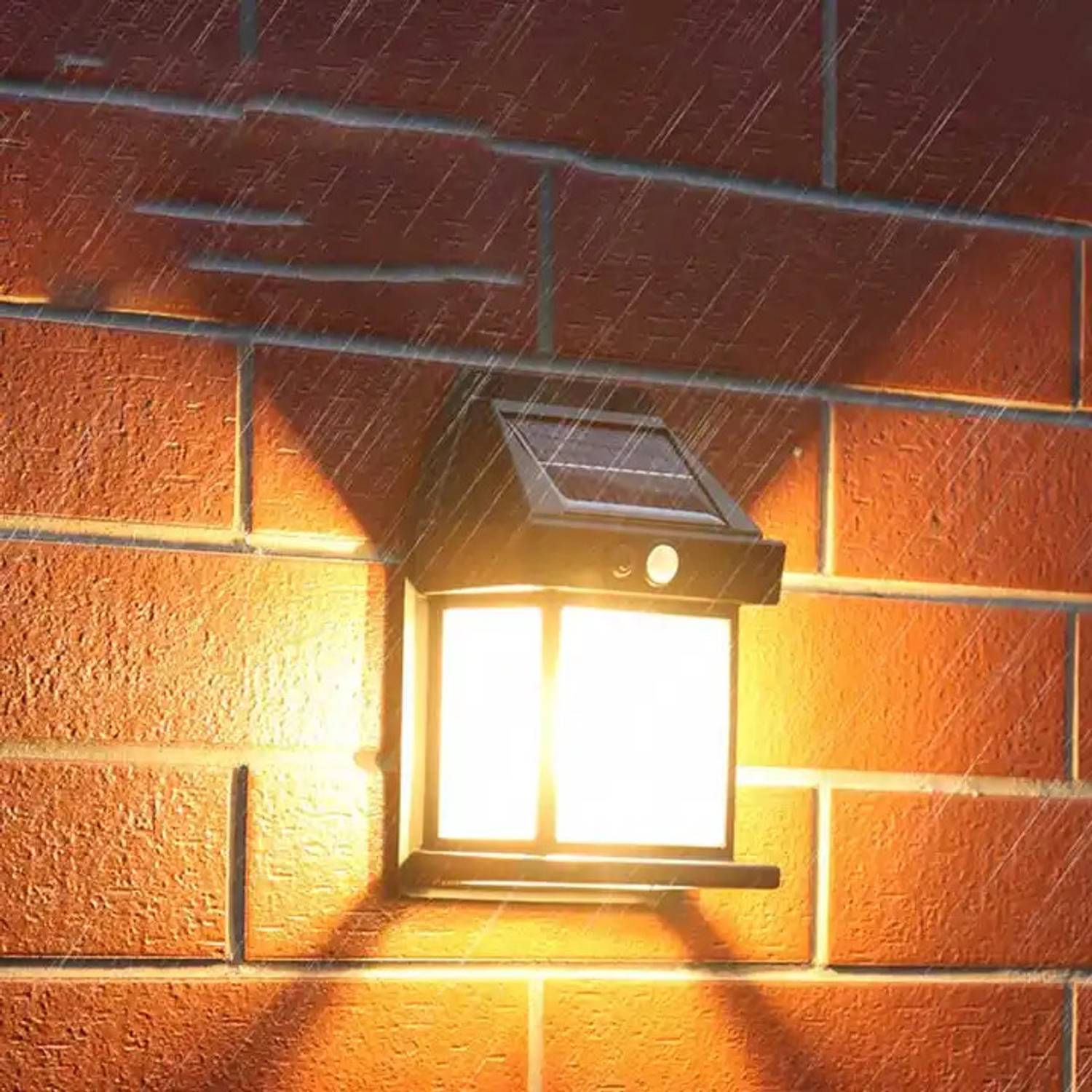 KAVANA Wall Blub Lights Outdoor 3 Modes Motion Sensor Waterproof Clear Panel Solar Light Set