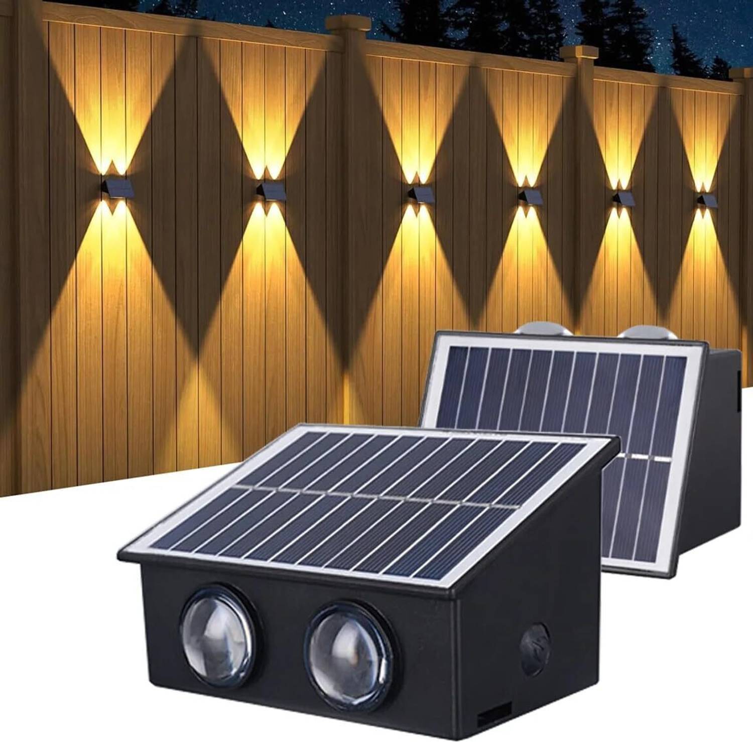 KH Solar Outdoor Wall Lights 4 LED - Image 1