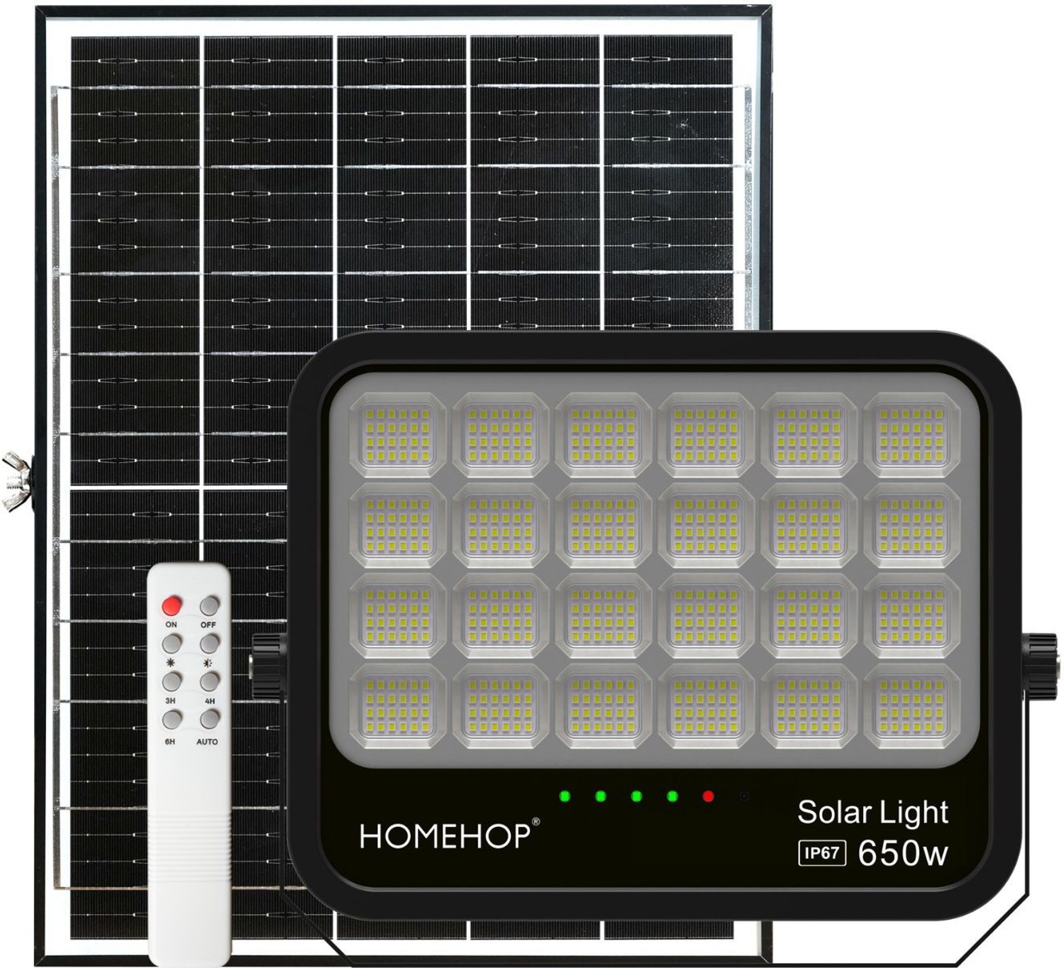 Image of Homehop Solar Flood Light Outdoor Waterproof 650W Wireless Automatic Wall Led Lamp Solar Light Set
