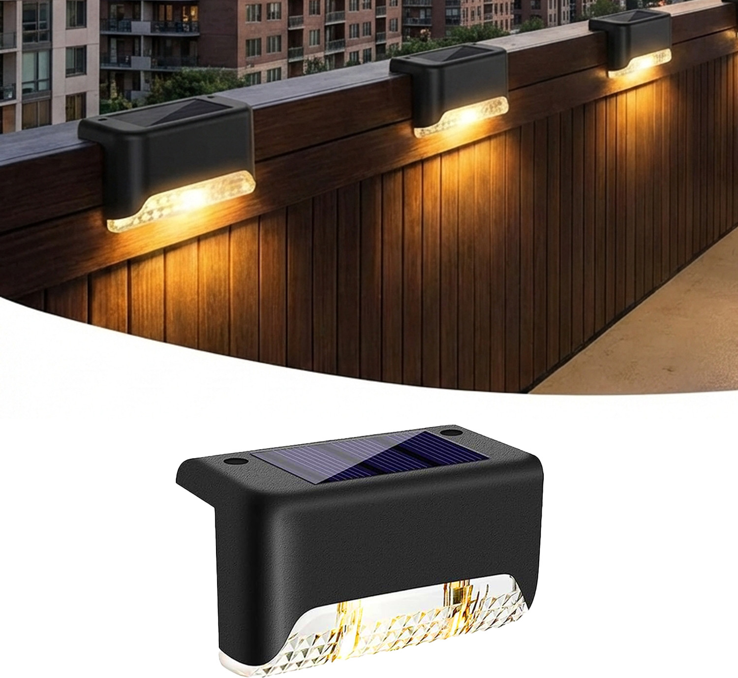 Image of VARNITYA Waterproof Solar LED Lights for Outdoor Home Wall Gate Decorative Garden Lamp Solar Light Set