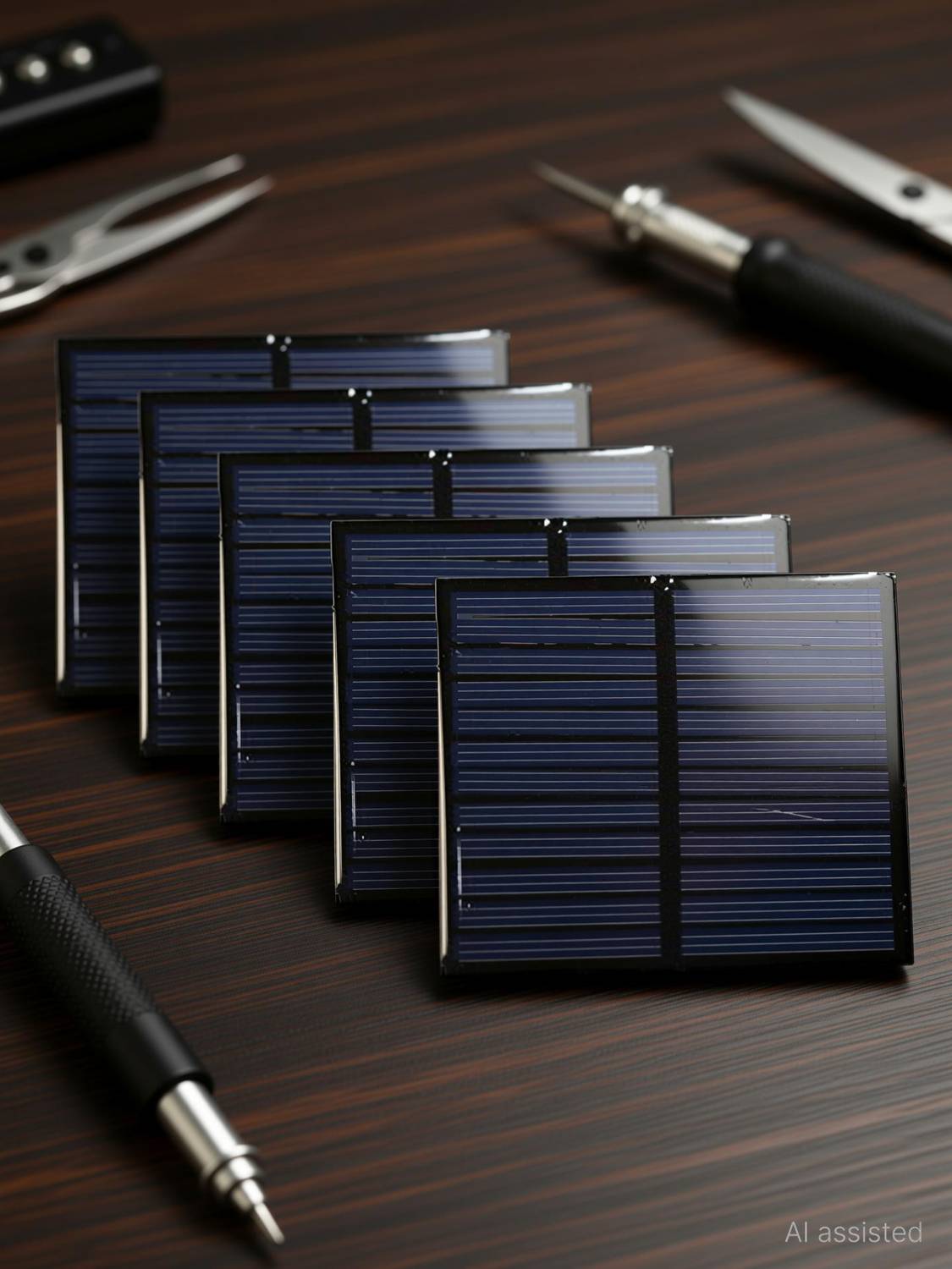 ambert 6Volt 1Watt Mini Solar Panel 70x70MM 75mA For Project Work 5 Pcs Solar Panel