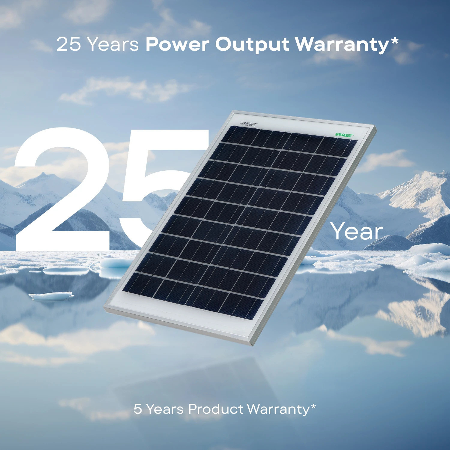 Image of WAAREE 20 Watt Polycrystalline Solar Panel