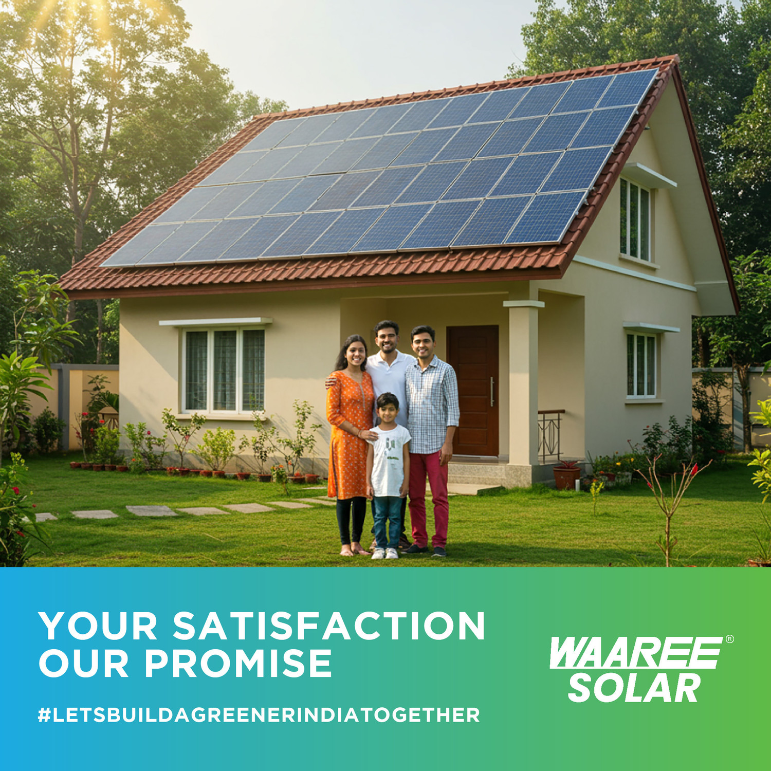Image of WAAREE 565 Watt Half-Cut N -Type Bifacial Solar Panel Solar Panel
