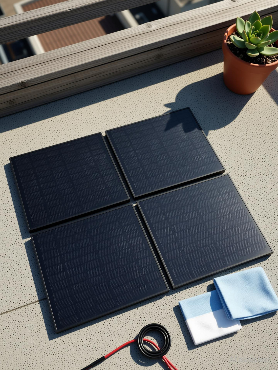 Image of MELODY's 12V Silicon Solar Panel PV Module 4.5 Watt High-Efficiency Set of 4 Panels. Solar Panel (Pack of 4)