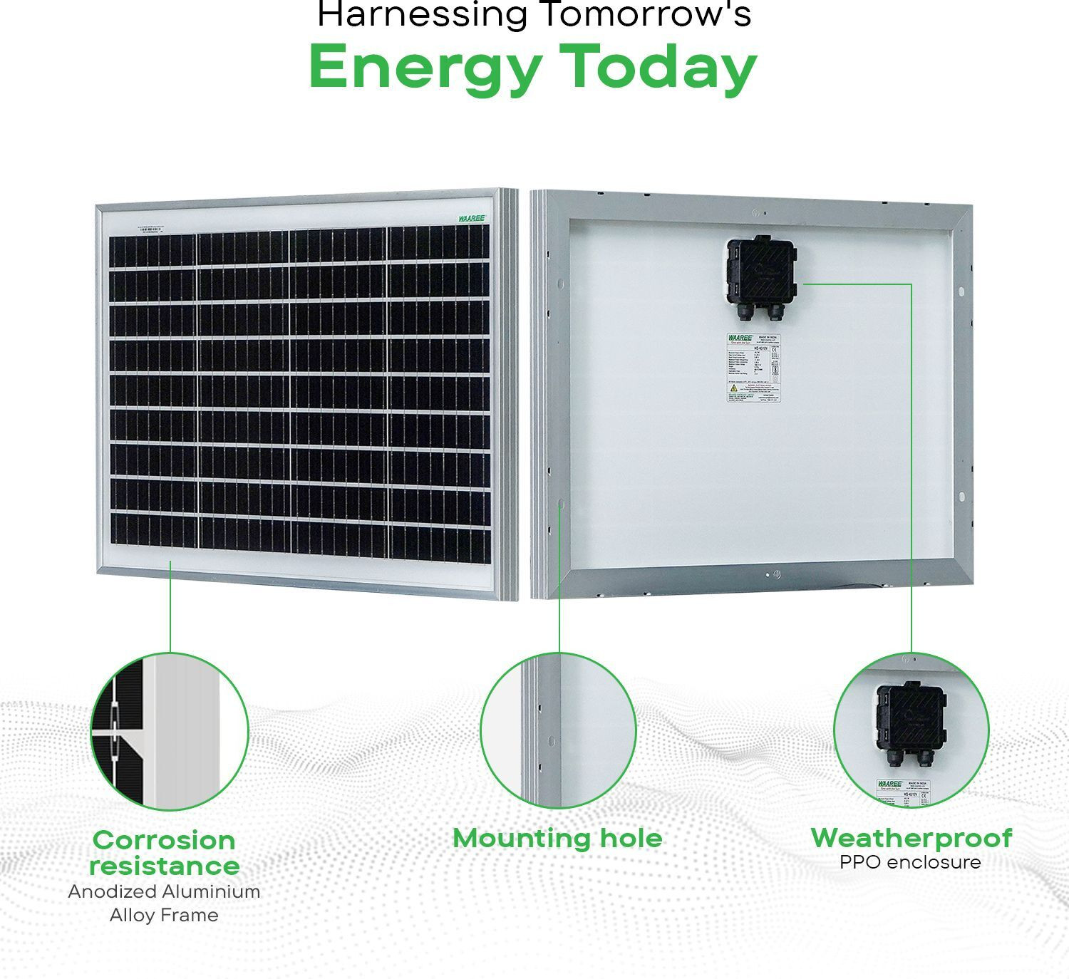 Image of WAAREE WS-60 Mono PERC 12V Module Solar Panel