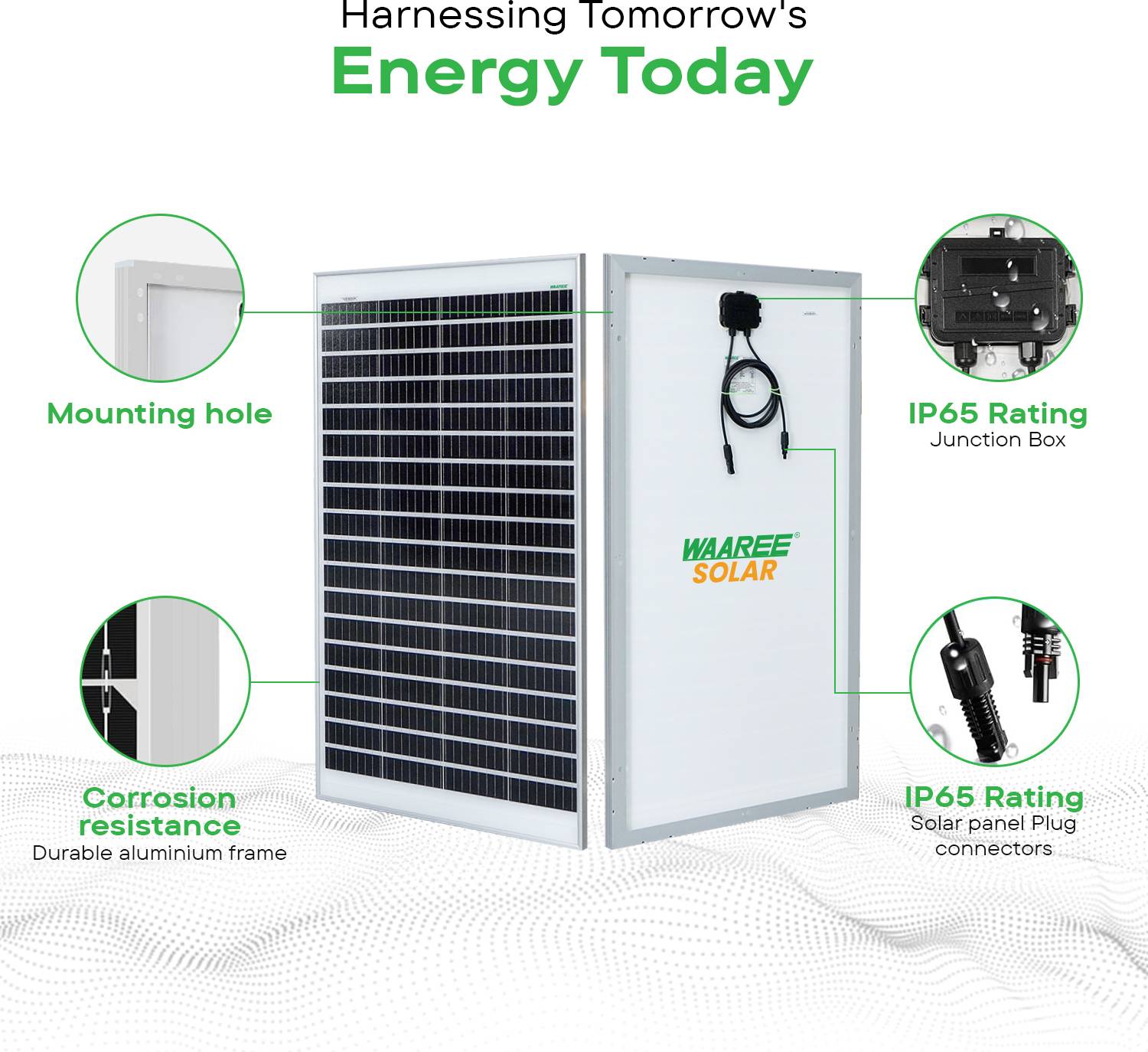 WAAREE 120 Watt 12V Solar Panel - Image 2