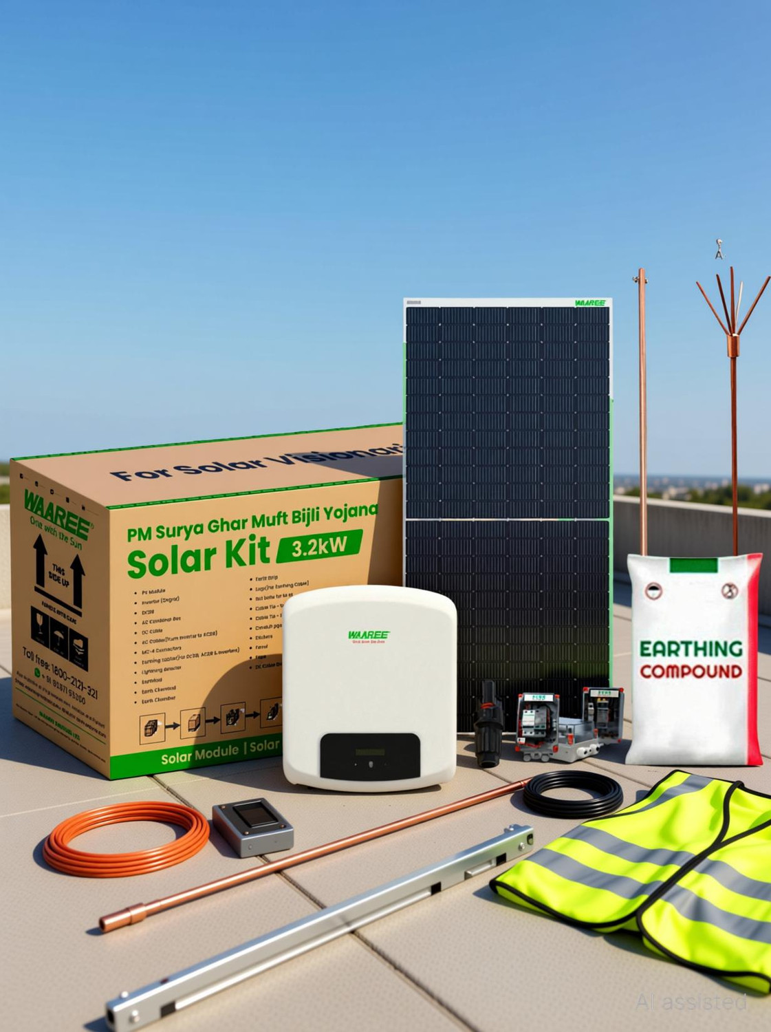 Image of WAAREE 3 kW Single Phase DCR Solar Mini Kit for Commercial & Residential Solar Panel