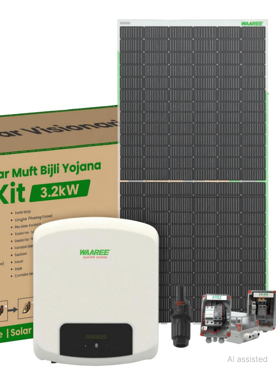 Image of WAAREE 3 kW Single Phase DCR Solar Mini Kit for Commercial & Residential Solar Panel