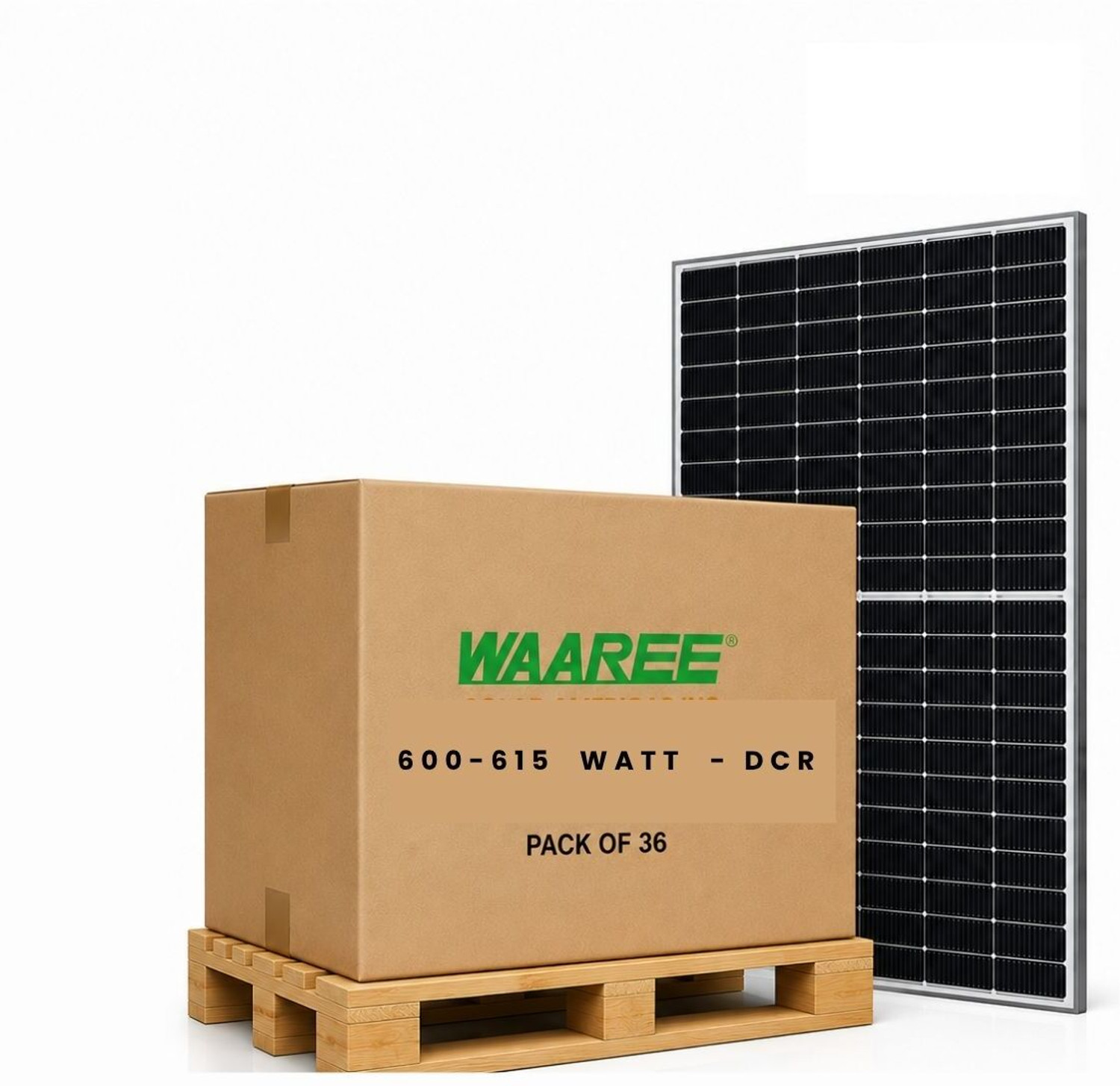 Image of WAAREE 600-615W Bifacial TOPcon DCR | High Efficiency | Commercial & Industrial Solar Panel