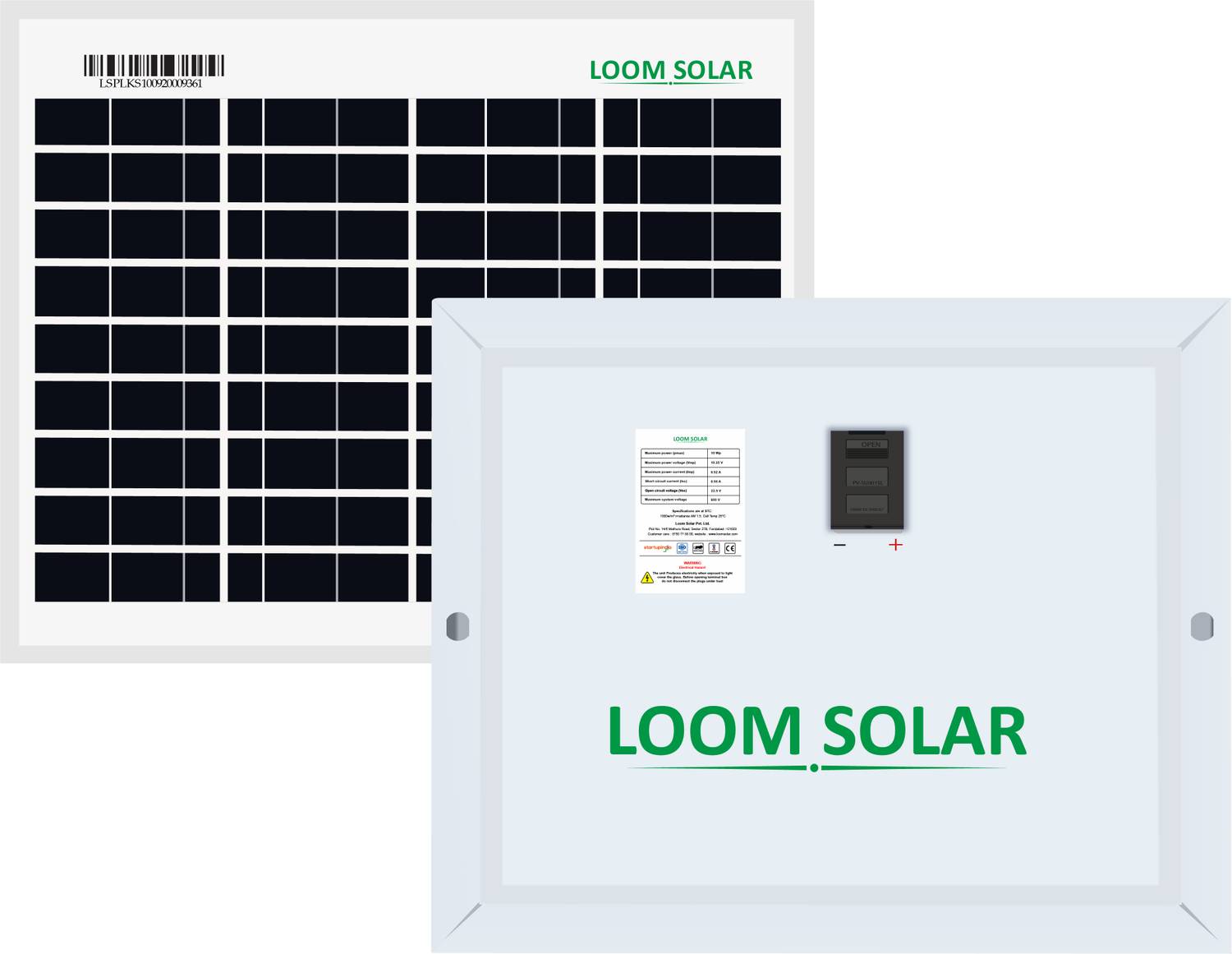 LOOM SOLAR 10-Watt Polycrystalline PV Module Mini Solar Panel Solar Panel