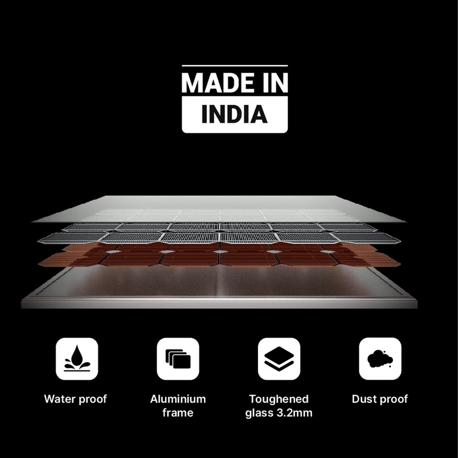 Image of ZunSolar 110 Watt 12V Monocrystalline PERC Solar Panel